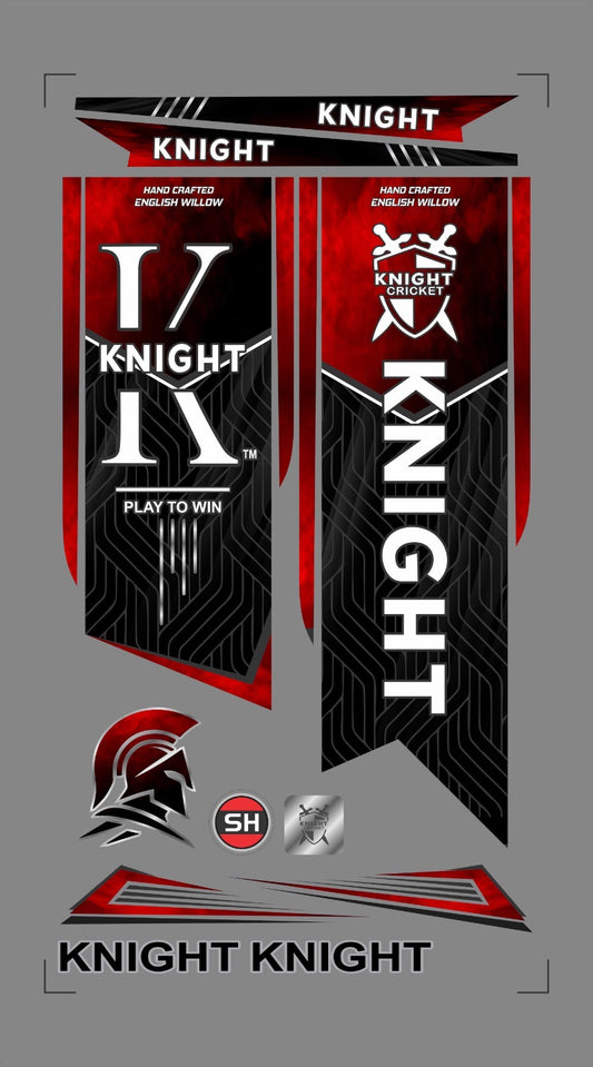 KNIGHT CRICKET ENGLISH WILLOW BAT STICKERS